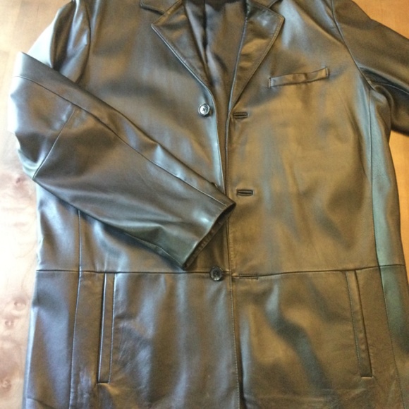 L Tall Bachrach Leather Jacket - Picture 11 of 11